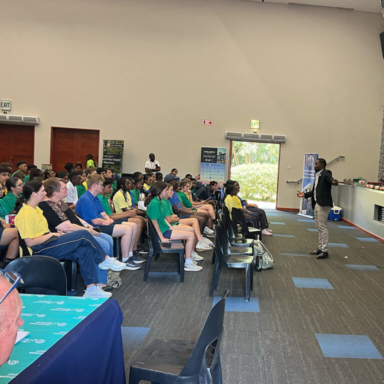 Students attending a Punzila study abroad presentation